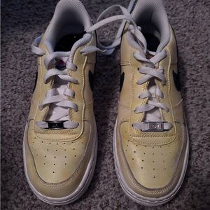 Nike Kids Yellow Sneakers with White Accents